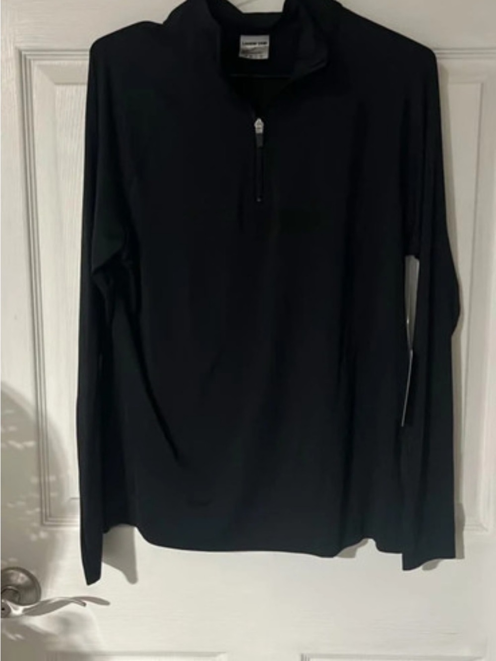 Lands' End Black Women's Long-Sleeve Quarter-Zip Top